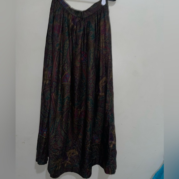 Ralph Lauren Purple Label Wool and Silk Blend  Paisley Equestrian Skirt - Picture 9 of 9